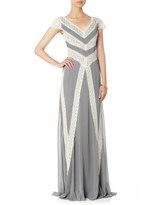 Thumbnail for your product : Temperley London Grey Pleats And Lace Maxi Dress