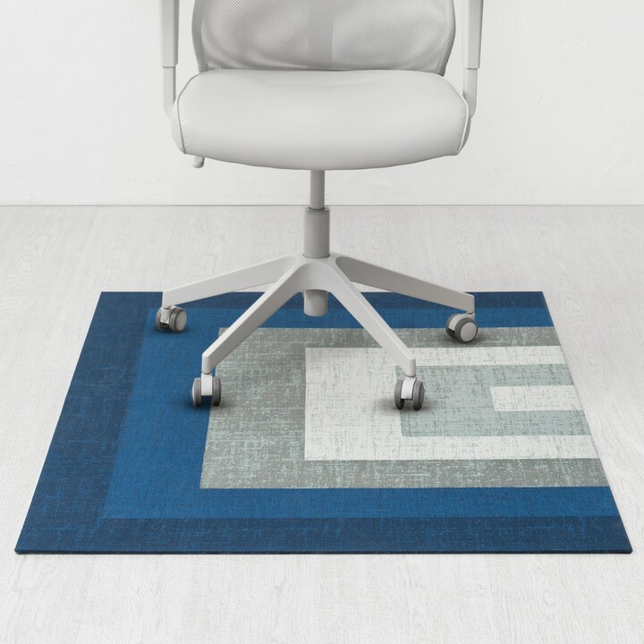 Anji Mountain Rug'd Office Chair Mat for Carpet & Hardwood Floor - Jacquard Woven Top