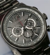Thumbnail for your product : Citizen Eco-Drive Men's Chronograph Nighthawk Gray Stainless Steel Bracelet Watch 43mm