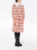 Thumbnail for your product : Miu Miu Floral Print Poplin Midi Dress
