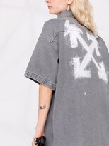 Thumbnail for your product : Off-White Logo-Print Denim Shirtdress