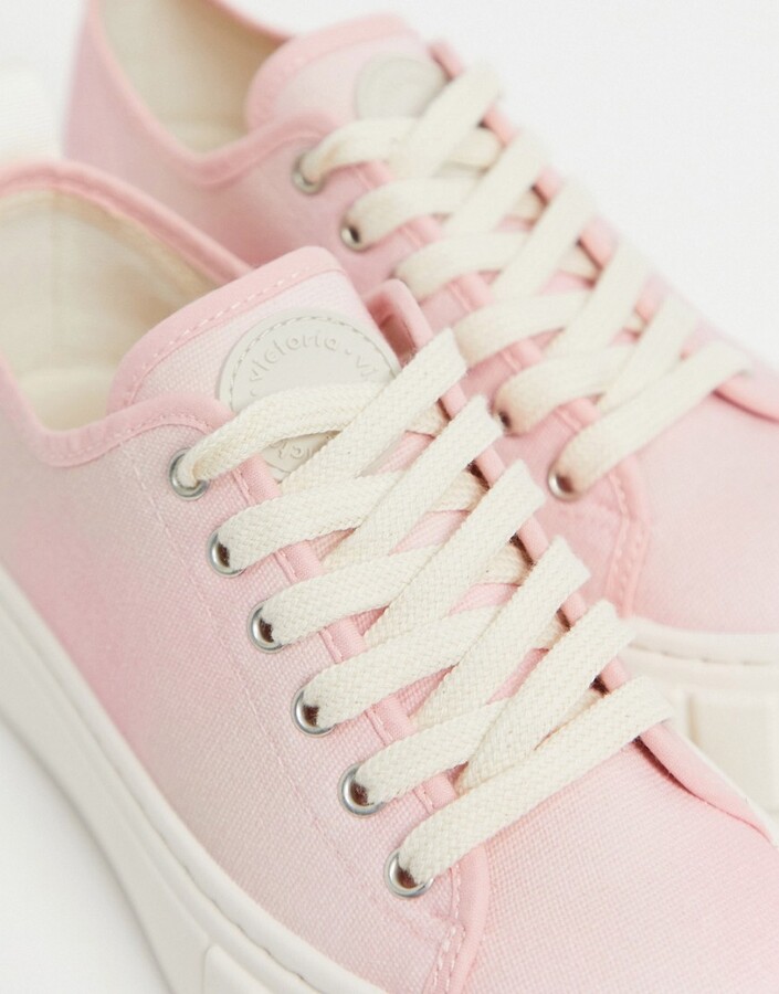 Victoria exclusive flatform cupsole trainers in pale pink ShopStyle