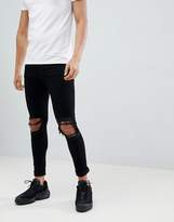 Thumbnail for your product : Jaded London super skinny jeans with rips in black