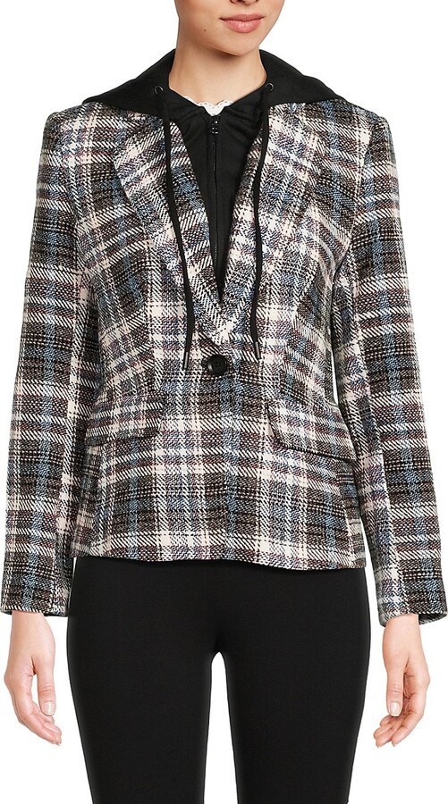Monte Plaid Dickie 2-In-1 Hoodie Blazer