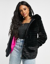 Thumbnail for your product : Helene Berman hooded faux fur jacket in black