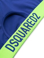 Thumbnail for your product : DSQUARED2 Logo-Underband Sports Crop Top