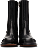 Thumbnail for your product : Dries Van Noten Black Leather Zip-Up Boots