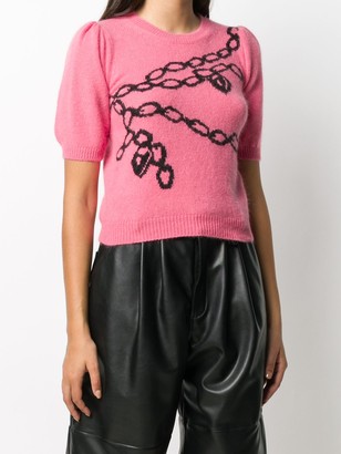 RED Valentino Bonded Forever knitted top