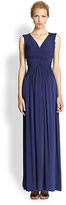 Thumbnail for your product : BCBGMAXAZRIA Pleated Crepe de Chine Gown