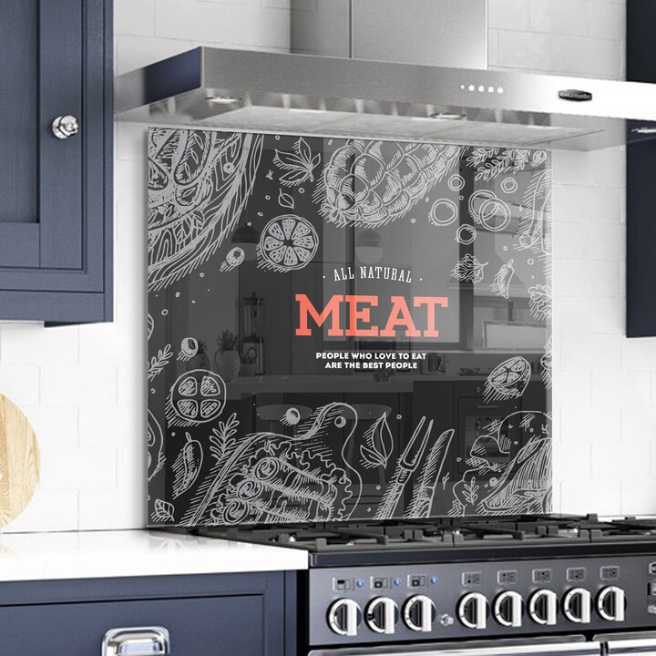 Etsy Glass Stove Backsplash Panel, Kitchen Tile, Chopping Board, Mural, Noodle Decor, Back Cover