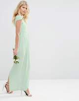 Thumbnail for your product : ASOS Petite Wedding Lace Top Pleated Maxi Dress