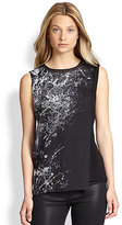 Thumbnail for your product : Elie Tahari Silk-Print Crossover Top