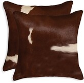 Thumbnail for your product : Natural 2-Pack Kobe Square Cowhide Pillow Set