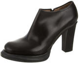 Thumbnail for your product : Jil Sander Leather Round-Toe Booties