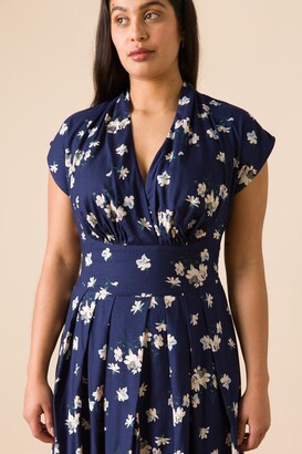 Emily And Fin Flora Navy Freesia Dress