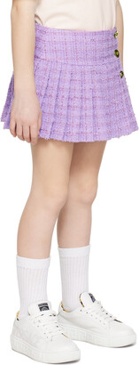 Versace Kids Purple Medusa Skirt