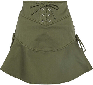 Marissa Webb Josie Lace-up Cotton-blend Canvas Mini Skirt