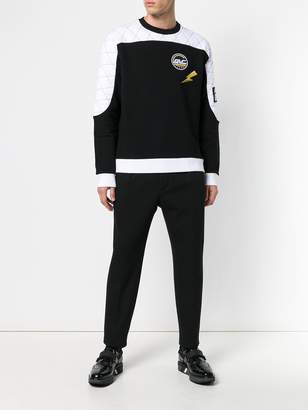 Givenchy patched and quilted sweatshirt