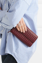 Thumbnail for your product : Bottega Veneta Intrecciato Leather Wallet - Burgundy