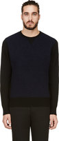 Thumbnail for your product : Paul Smith Red Ear Black and Blue Mock Shearling Sweater