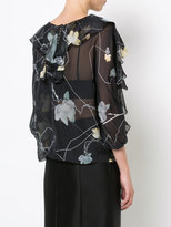 Thumbnail for your product : Thomas Wylde Foxglove sheer floral blouse