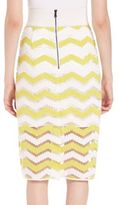 Thumbnail for your product : Milly Chevron Jacquard Pencil Skirt