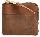 Thumbnail for your product : Herschel Men's 'Johnny' Half Zip Leather Wallet - Brown