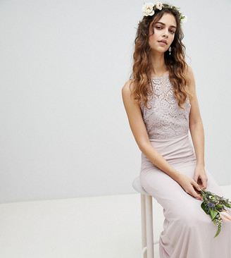 tfnc lace up back maxi bridesmaid dress