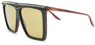 Gucci Eyewear Rhinestone Studded Square Sunglasses