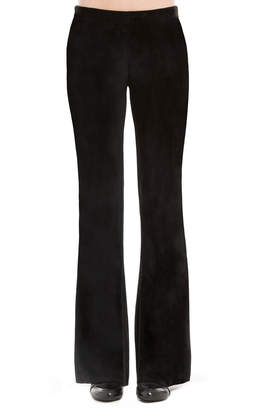 Max Studio stretch velvet flared trousers