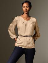 Thumbnail for your product : Talbots Satin puff-sleeve shirt