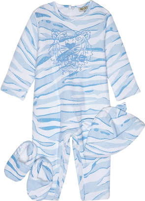 Kenzo Tiger print cotton baby outfit set three pieces 1-12 months