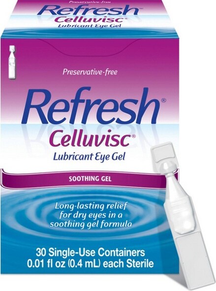 Refresh RefreshCelluviscLubricantEyeGelPreservative-FreeArtificialTearsDrops-0.01floz(0.4mL)-30Single-UseContainers
