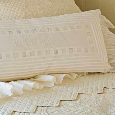 Birch Lane Florus Be Our Guest Cotton Down Throw Pillow