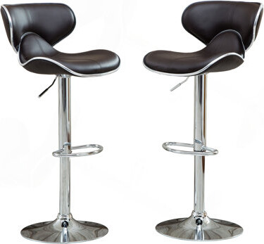 Wrought Studio Masaccio Upholstery Airlift Adjustable Swivel Barstool With Chrome Base Set Of 2