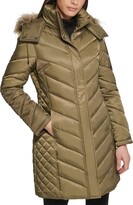Thumbnail for your product : Kenneth Cole Petite Faux-Fur-Trim Hooded Puffer Coat