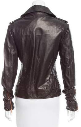 Calypso Leather Asymmetrical Jacket