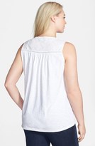 Thumbnail for your product : Lucky Brand Schiffli Embroidered Tank (Plus Size)