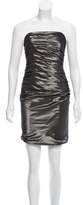 Thumbnail for your product : Ralph Lauren Collection Pleated Satin Mini Dress silver Collection Pleated Satin Mini Dress