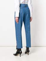Thumbnail for your product : Thom Browne Slim Fit Mid-Rise Pintuck Trouser In Stone Bio Denim