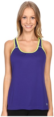 New Balance Perforated Mesh Striped Tank Top