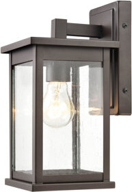 Daren Seeded Glass Tall Outdoor Wall Lantern