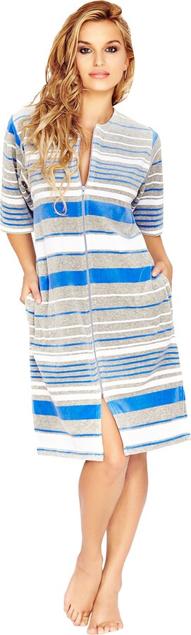 Short sleeve zip up robe Clearance