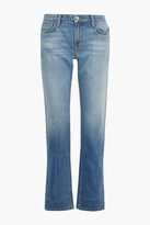 Thumbnail for your product : Current/Elliott The Poker Faded Mid-rise Straight-leg Jeans