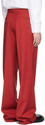Yang Li Red Low-Rise Wide Trousers
