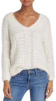 Thumbnail for your product : Molly Bracken Fuzzy Faux Pearl-Trimmed Sweater