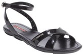 Thumbnail for your product : Prada black leather anklestrap sandals