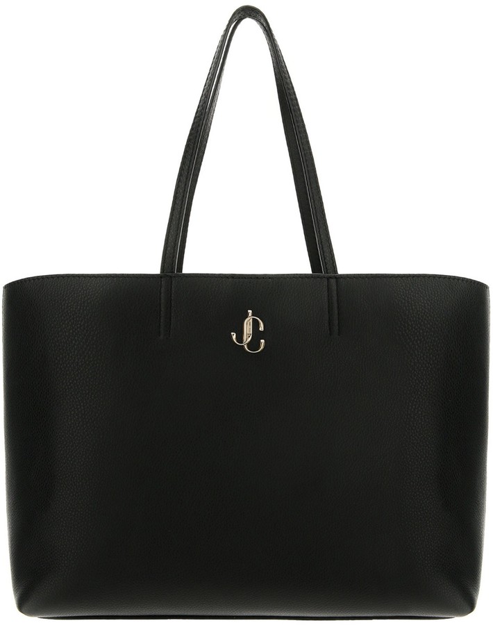 Jimmy Choo JC logo Leather Tote Bag - ShopStyle