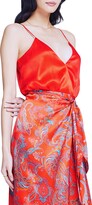 Thumbnail for your product : L'Agence Jaxon Draped Silk Bodysuit