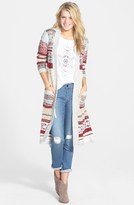 Thumbnail for your product : Woven Heart Knit Duster (Juniors)